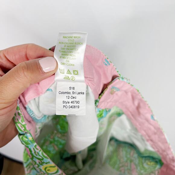 Lilly Pulitzer Size 2 Chomp Chomp Avenue Alligator Shorts Shorely Blue Green - Picture 10 of 11